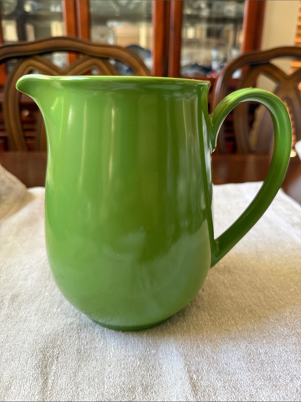 Kahla Germany Pronto color Emerald green milk jug bistro creamer 6.75” tall